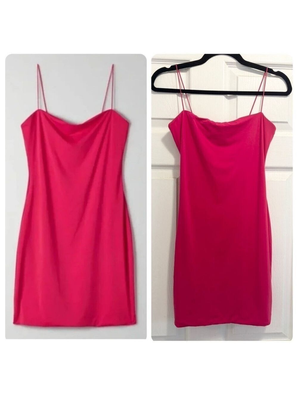 Aritzia Ten By Babaton Illume Stretch Mini Dress Jazzy Red Fushia Size Small